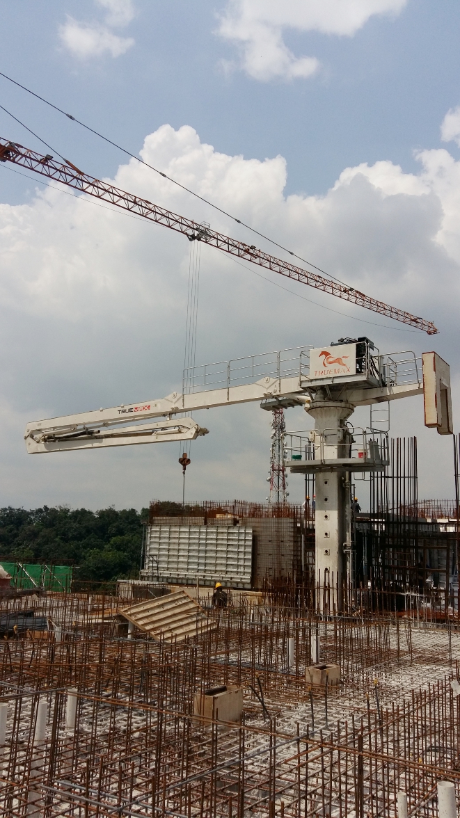 Malaysia concrete placing machine project case2